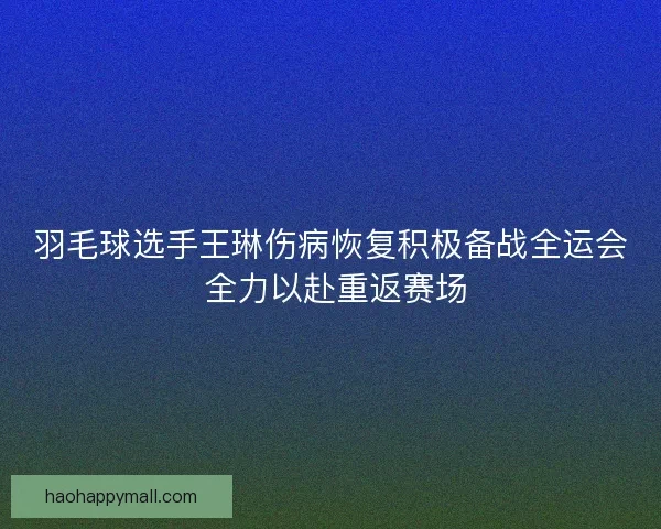 羽毛球选手王琳伤病恢复积极备战全运会 全力以赴重返赛场